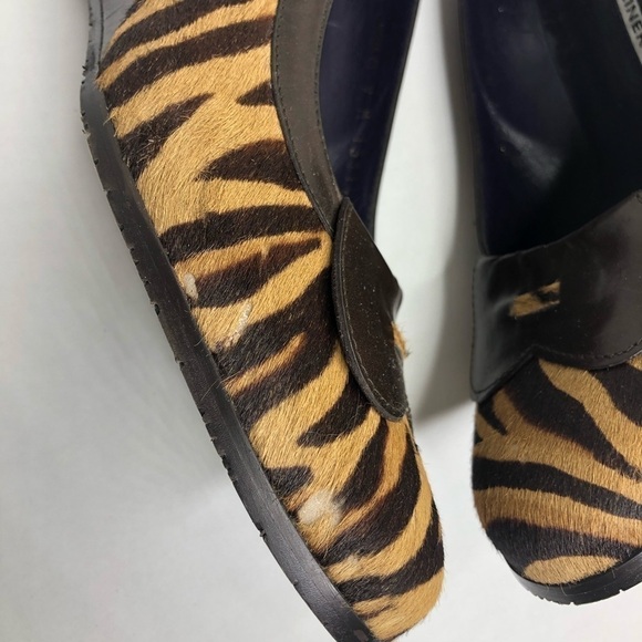 Donald J Pliner Animal Print Wedge Loafers - Picture 4 of 7